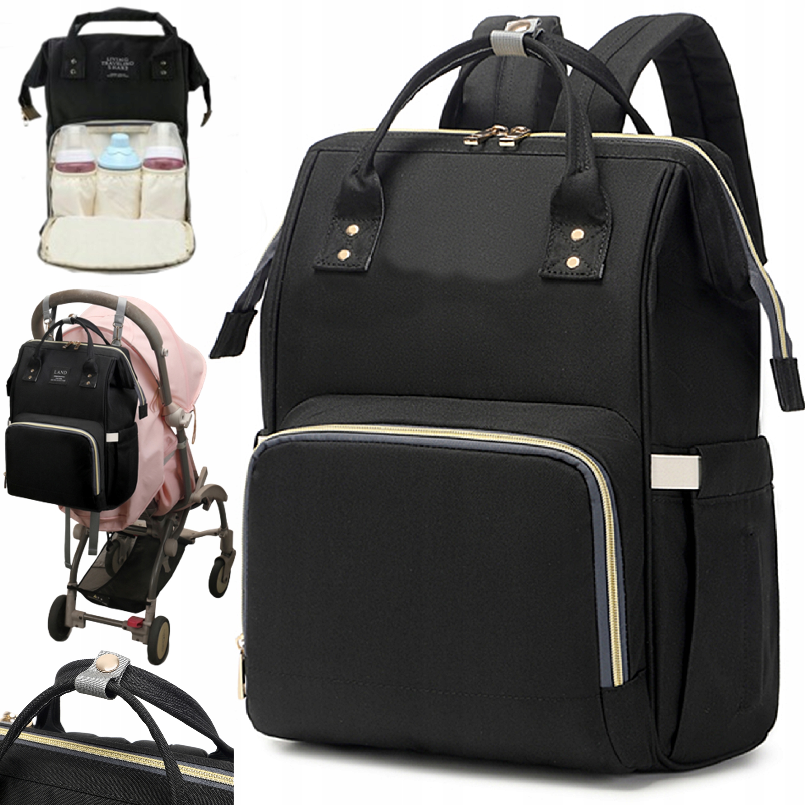 

Torba Do Wózka Plecak Organizer Dla Mamy Taty 3w1