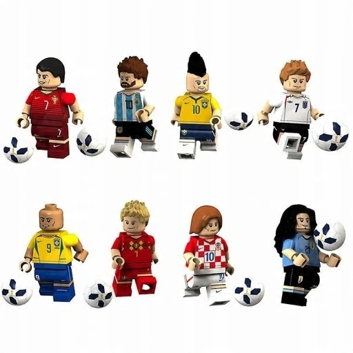 

8 sztuk Gwiazda piłki nożnej Figurka Messi Beckham