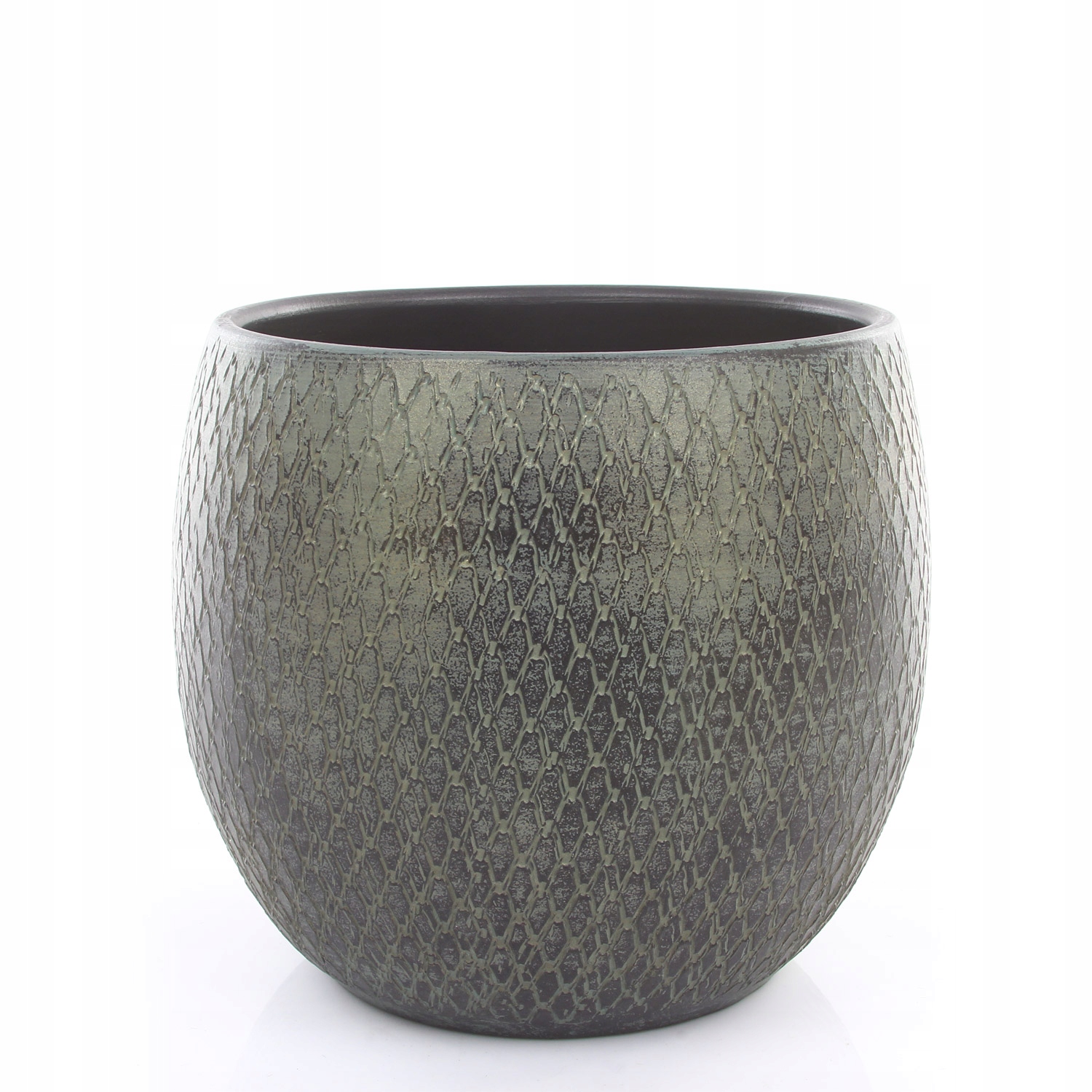 duża ceramiczna zielona donica ceramika Madeira 30/28 cm ceramiczne osłonki