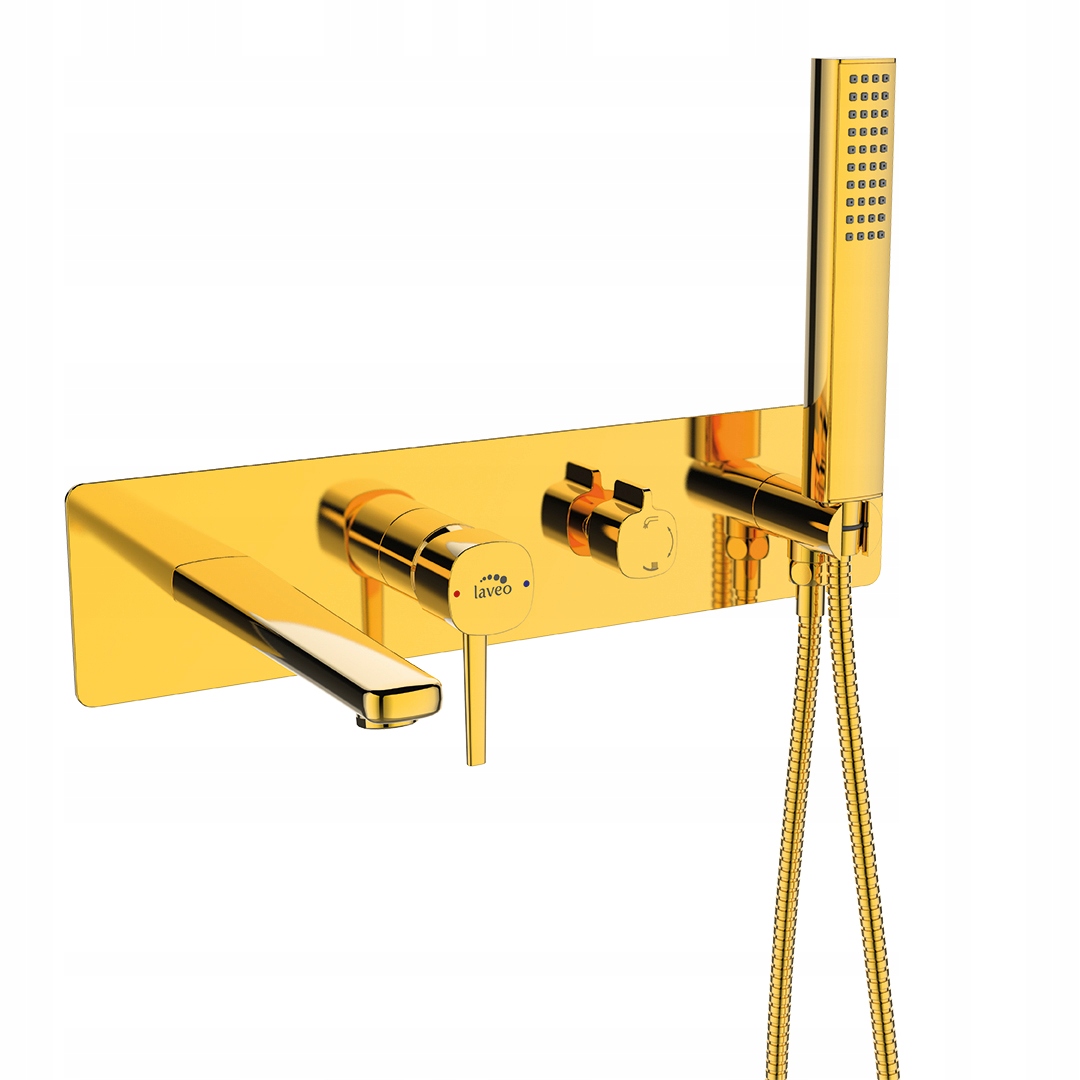 Podomietková Vaňová Batéria So Zlatým Sprchovacím Setom Laveo