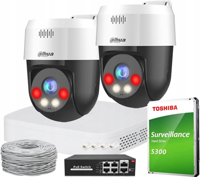Monitorování Domu 2 Otočné Kamery Dahua Ip 5 Mpx Aplikace Detekce Ir/led