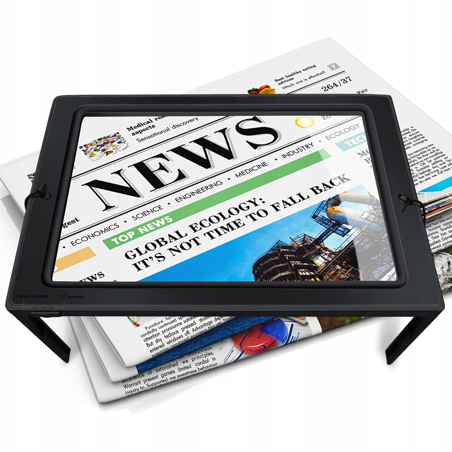 Lupa Do Czytania Z Oświetleniem Składana Ręczna Powiększająca Szkło