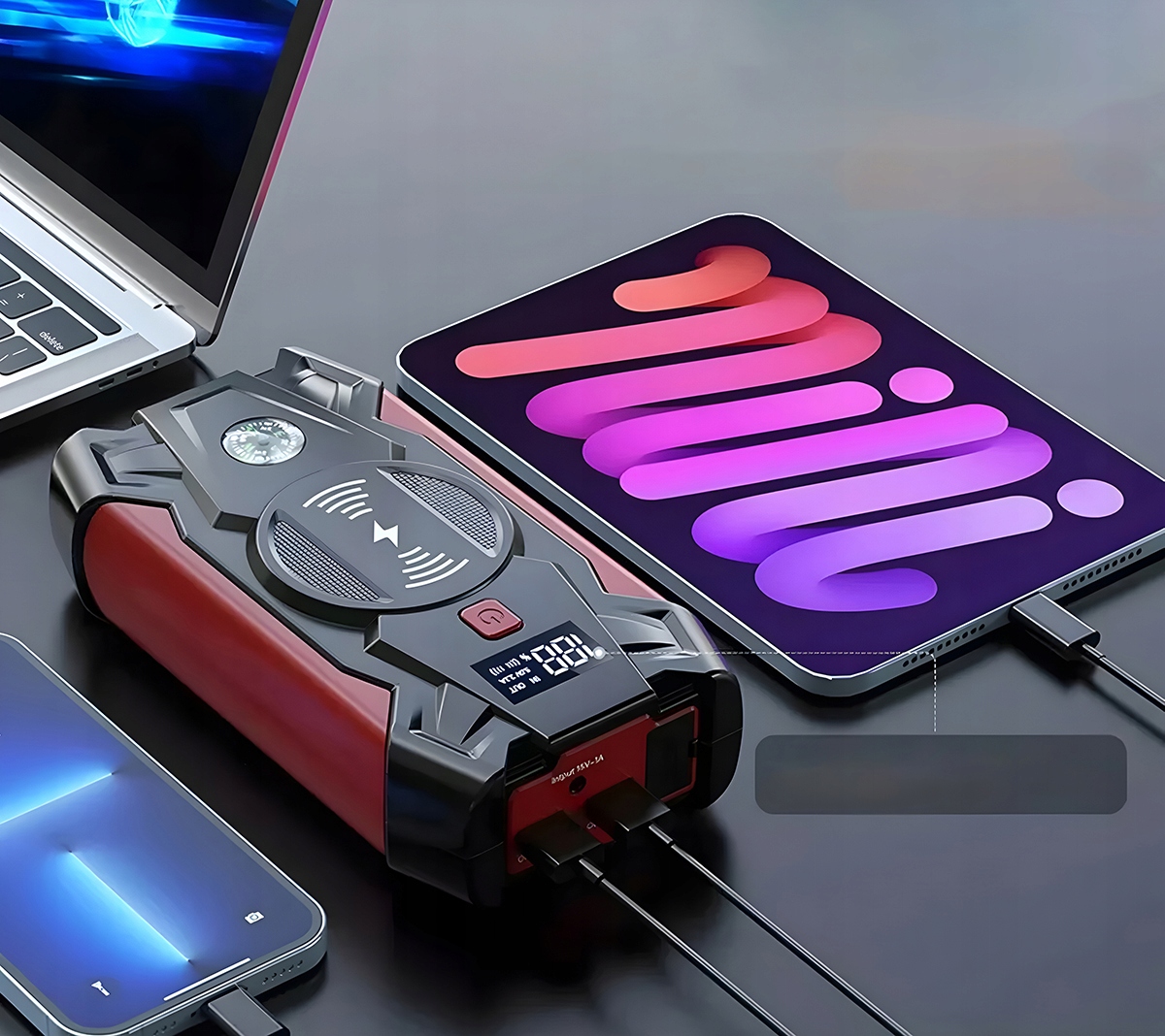 BOOSTER POWER BANK CAR JUMP STARTER ROZRUCH LATARKA 20000 mAh Model JS-30