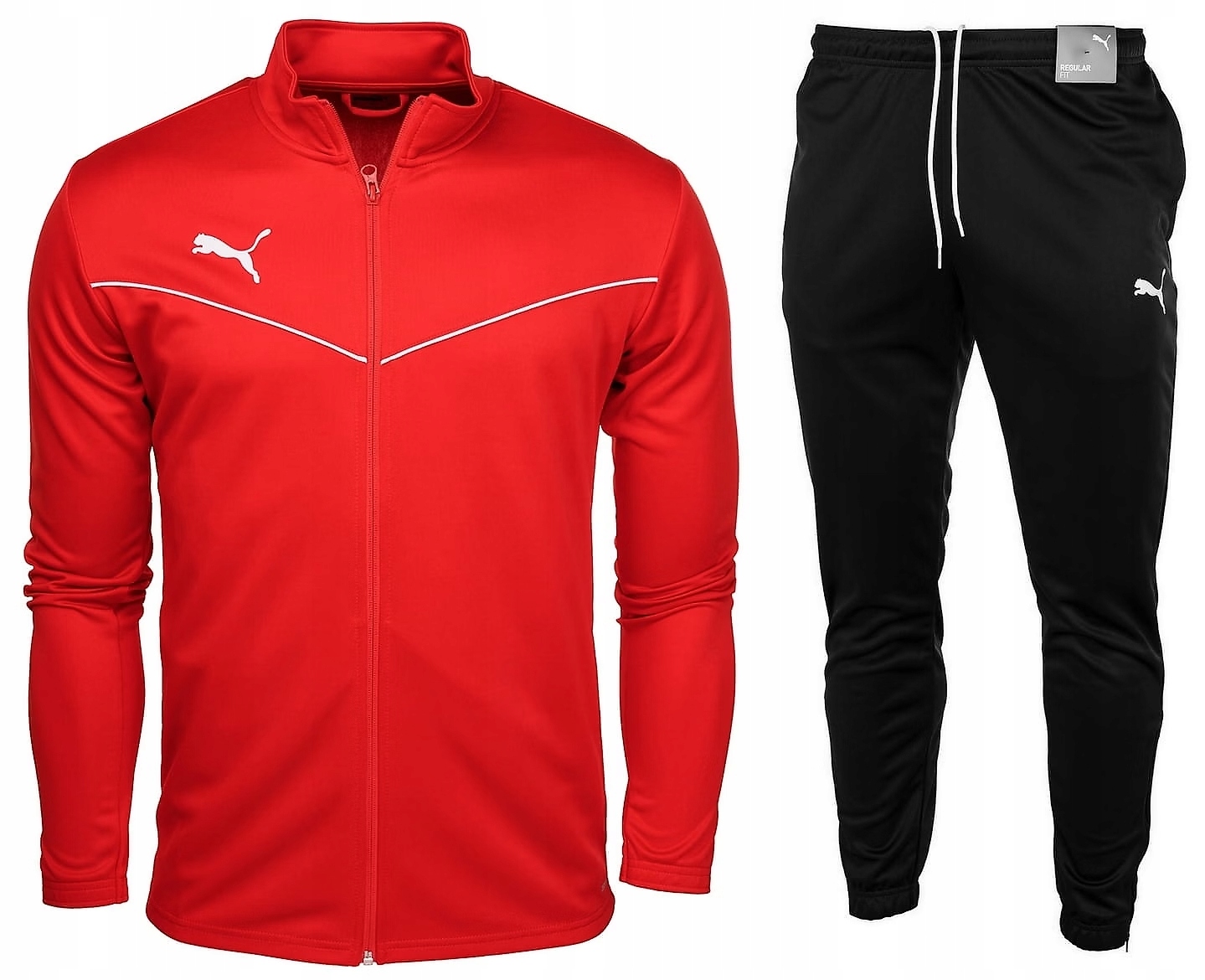 Dres Dziecięcy Puma teamRISE Komplet Zestaw Bluza Spodnie Poly Czerwony 164