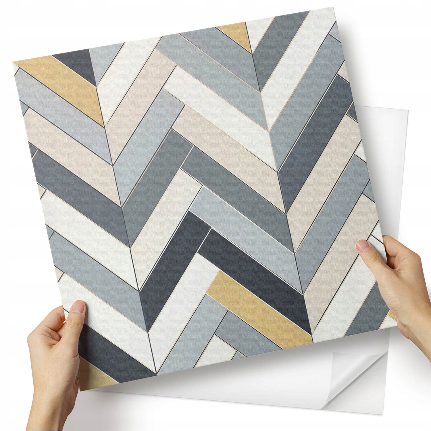 Sada vinylových panelů Jednoduchá montáž Stylový vzor jedle 4x50x50 cm
