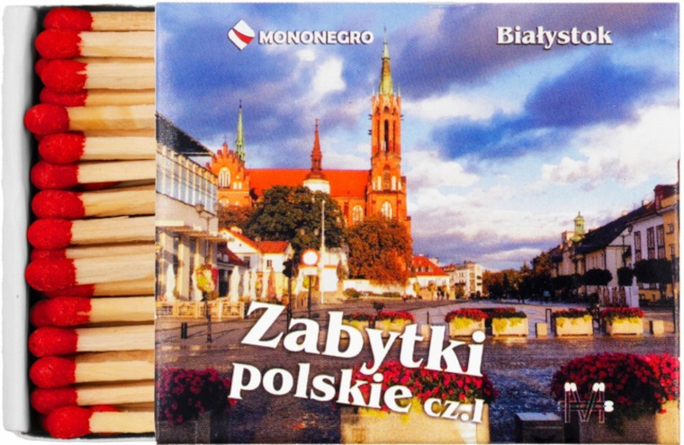 Zapałki Zwykłe Tradycyjne Gospodarcze Mononegro Zabytki Polskie 1op. 100szt