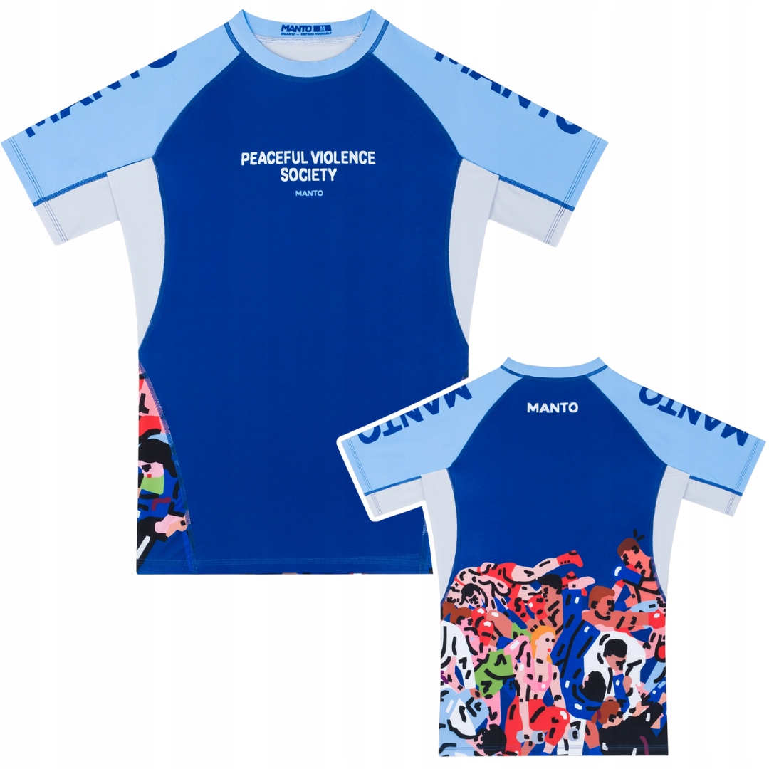 Rashguard z krótkim rękawem męski Manto Gym 3.0 NiebieskI r. XL
