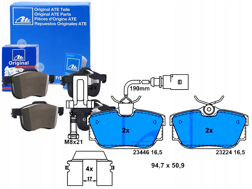 Brzdové Destičky Vw Zadní Sharan 1,8-2,8 97-10 T4 90