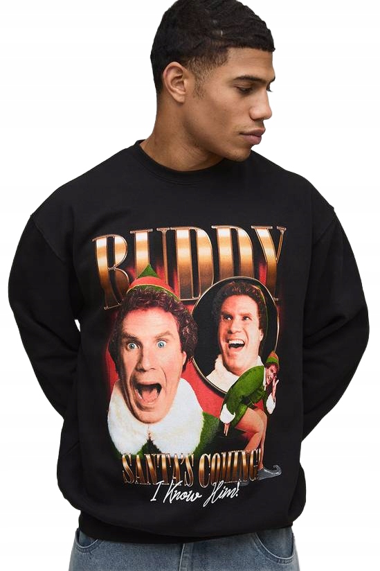 Boohooman Pánská Mikina S Potiskem Černá L Z3A