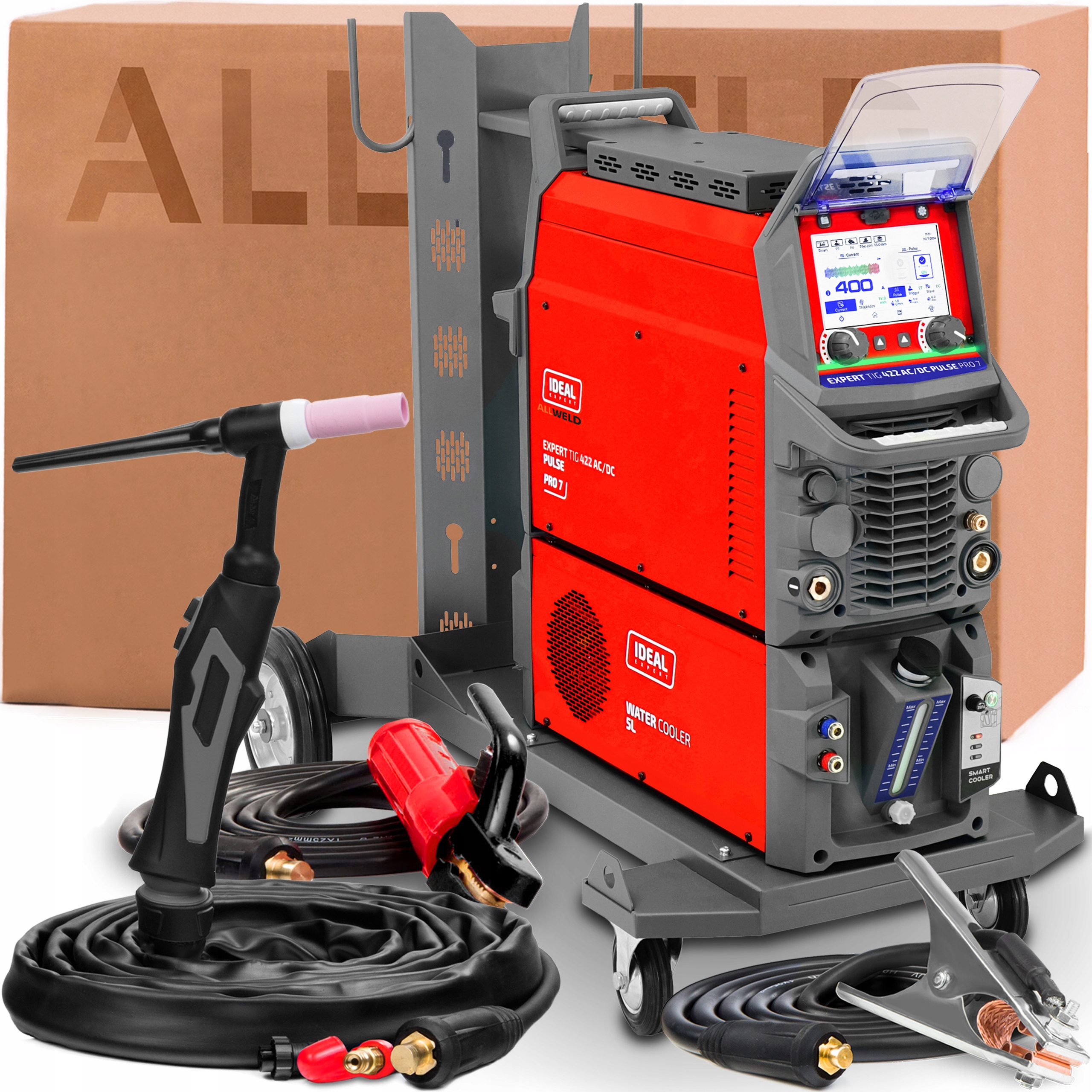 Svařovací Stroj Ideal Expert Tig 422 Ac DC Pulse PRO7 LCD 400V 400A Spot Hf Lift