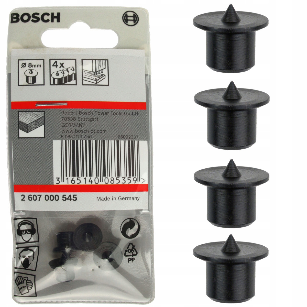 

Bosch Zestaw 4 sztuk znaczników pod kołki 8mm