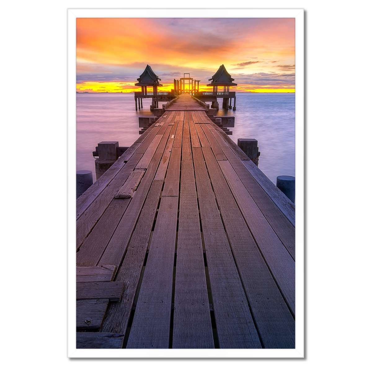 Plakáty v rámu 40x60 Most při západu slunce