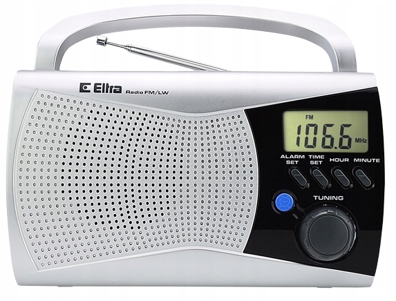 Eltra Kinga radio sieciowe i na baterie budzik do kuchni salonu na wyjazd