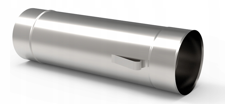 Ks Trubka kyselinovzdorná s ušima 140 mm 0,8 mm 0,5 m ocel – plynová komínová vložka