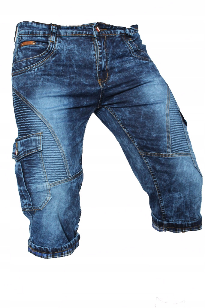 

Szorty spodenki męskie jeans bojówka jasna