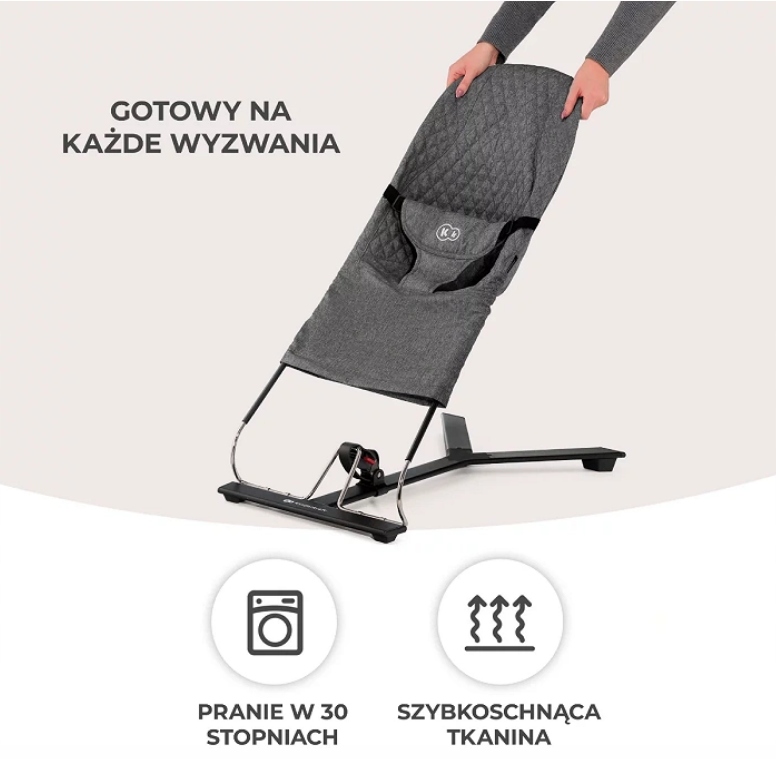 Kinderkraft MIMI Leżaczek bujaczek dla niemowląt Wysokość produktu 64.5 cm