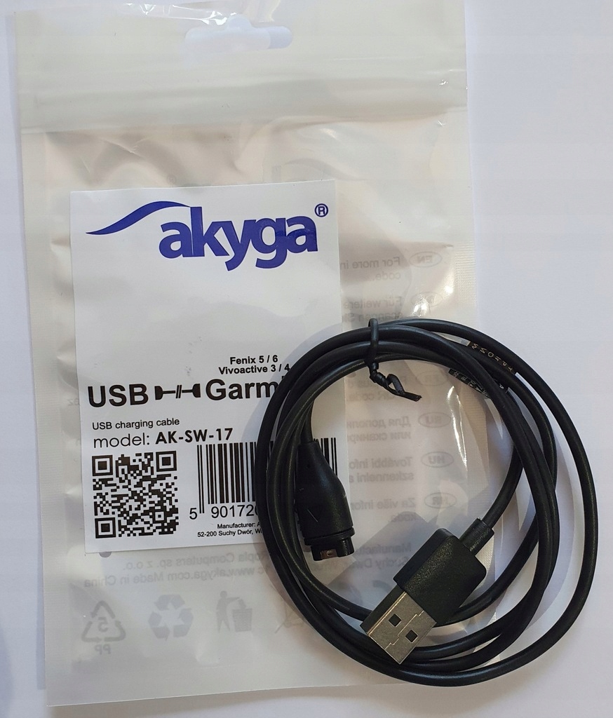 AKYGA Kabel do ładowania zegarków GARMIN ładowarka Kompatybilność Garmin