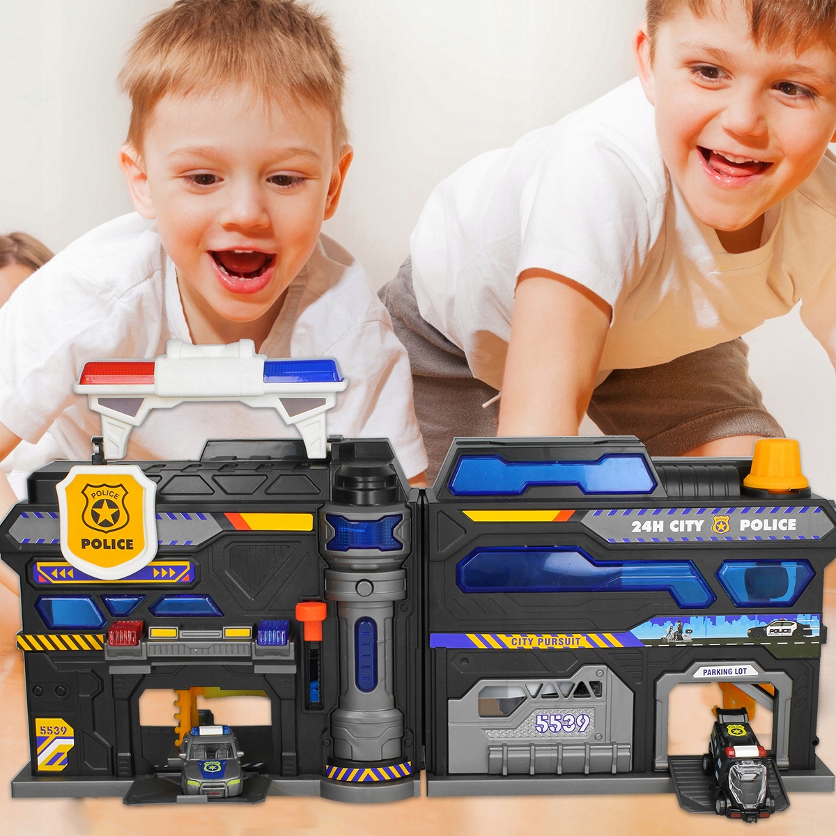 INTERAKTYWNY POSTERUNEK POLICJI KOMISARIAT LED PARKING ZJEŻDŻALNIA +2 AUTKA Marka Stator