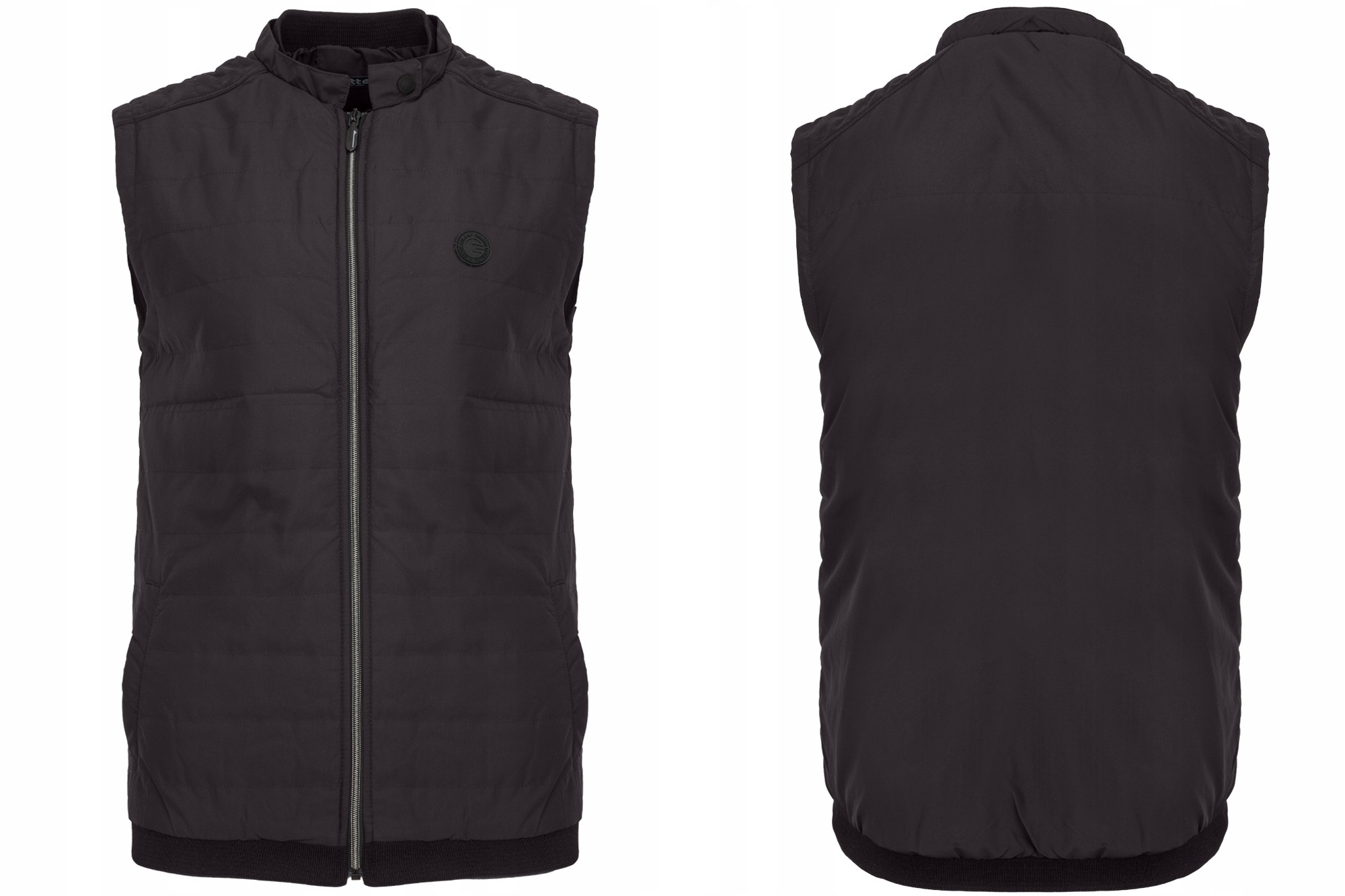 Pánská Černá Vesta Vesta Zateplená: M