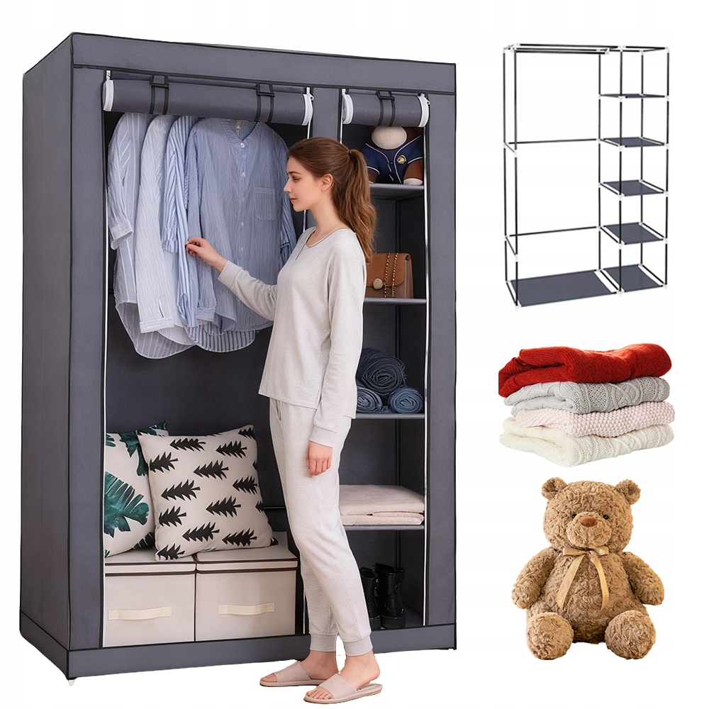 Skříň Textilní Šatník Na Oblečení Boty Látková Skříň Loft