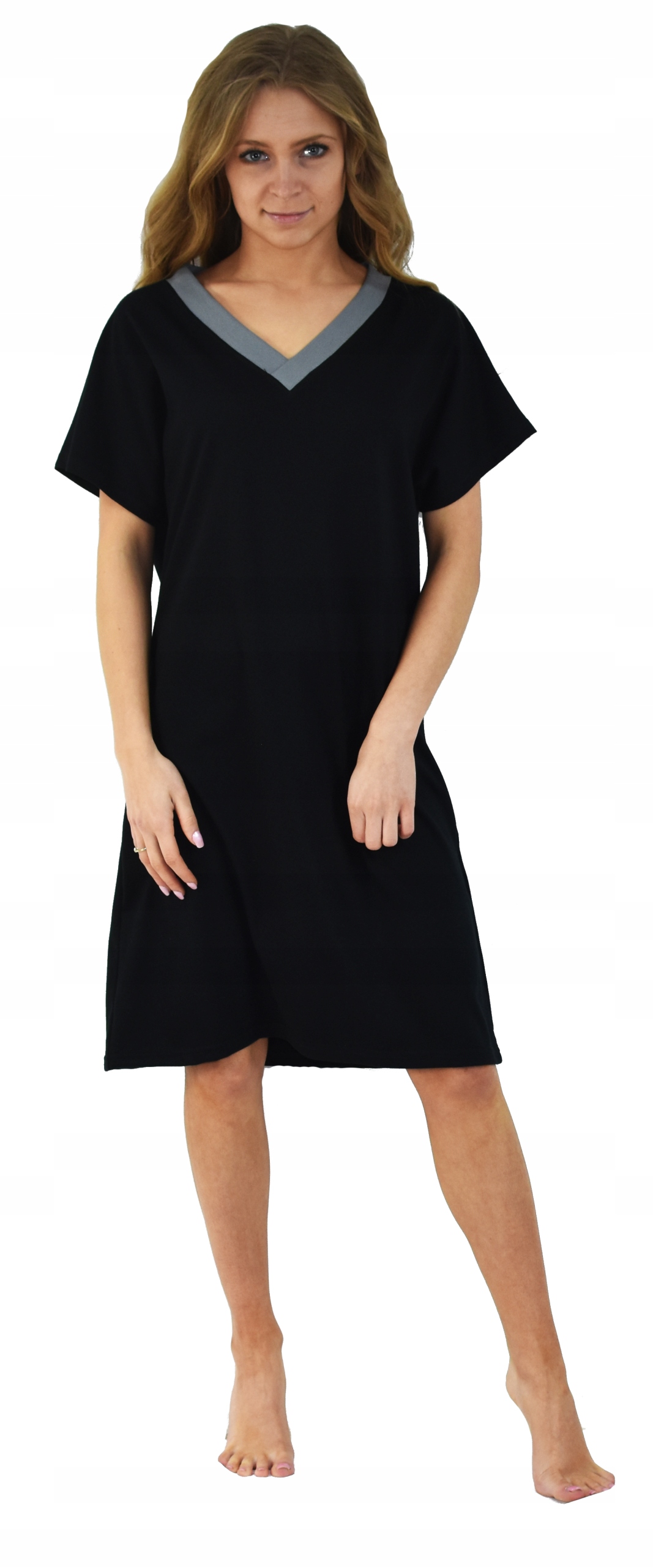 Koszula Nocna Damska wygodna elegancka ciemna XS Marka born2rest