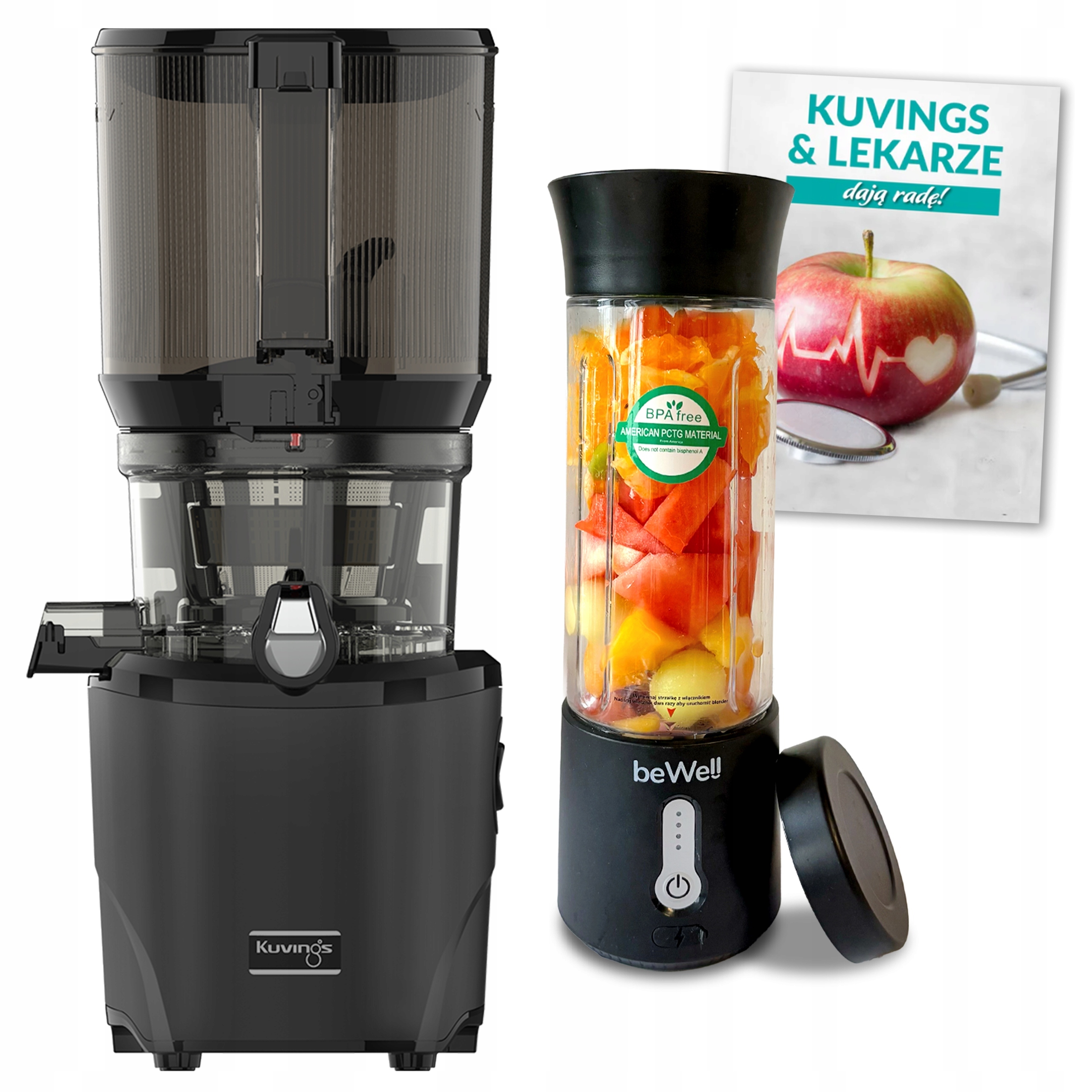 Kuvings AUTO10S Volnootáčkový Odšťavňovač Na Šťávy Z Ovoce A Zeleniny+ beWell