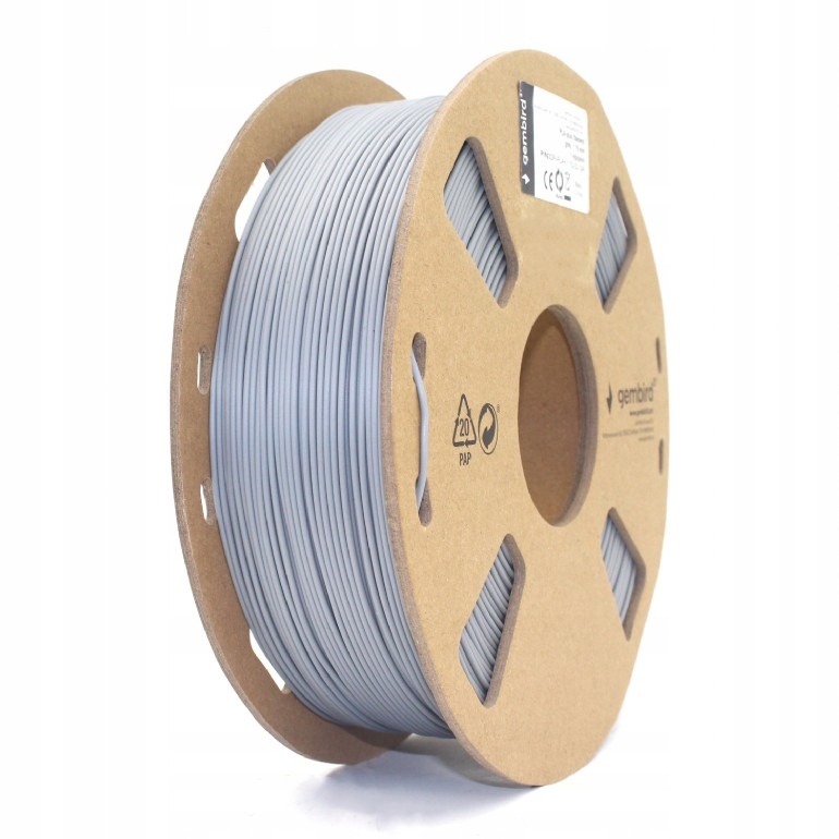Filament 3D Pla Plus 1,75 mm Szary Gembird 1 kg