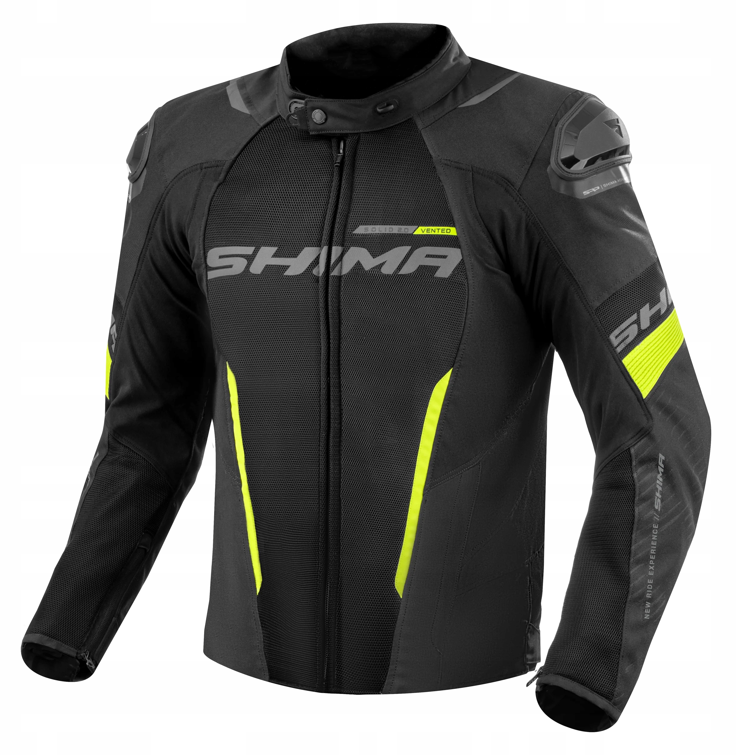 Pánska Textilná Motocyklová Bunda Shima Pevná 2.0 Vented Fluo