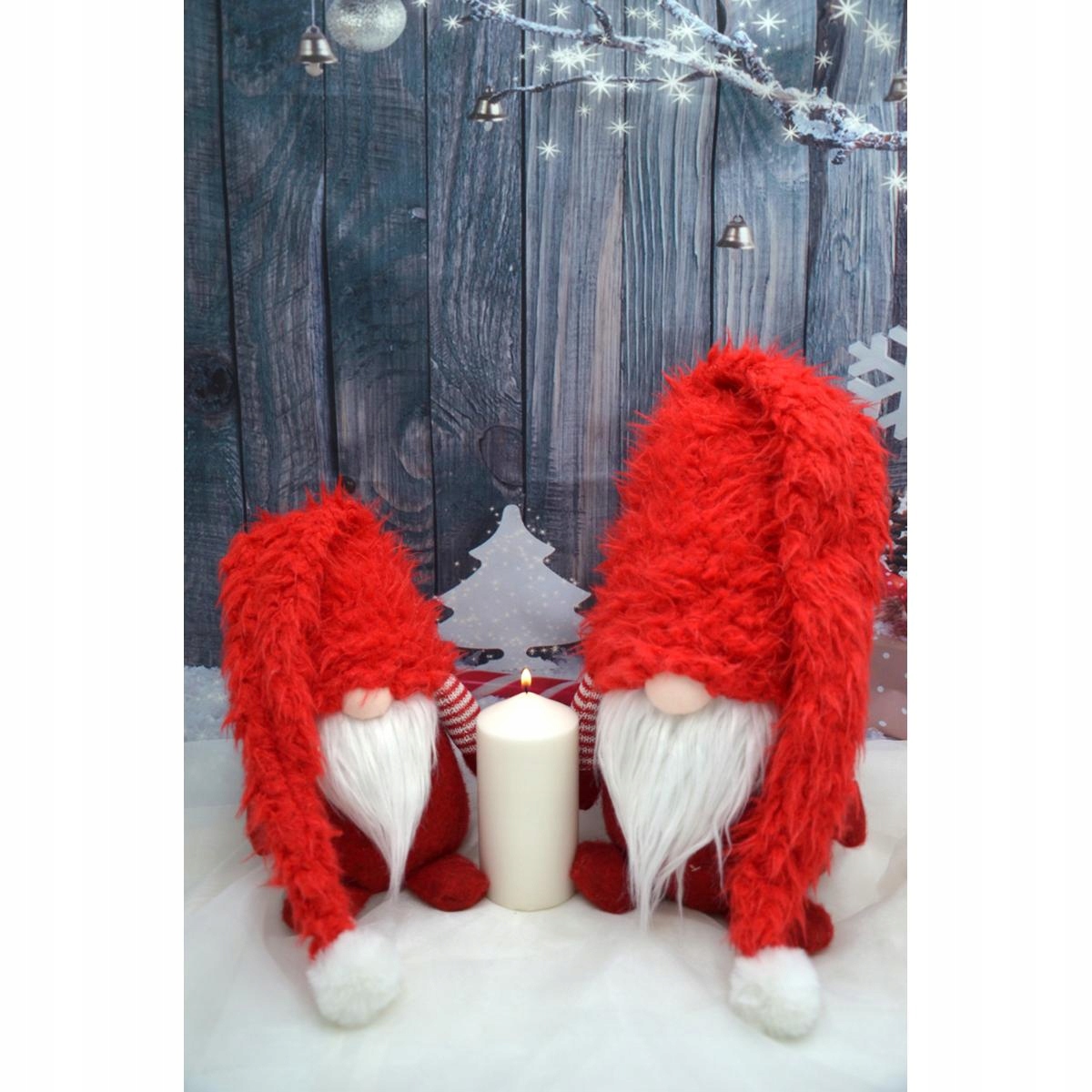 OZDOBA ŚWIĄTECZNA DUŻY STOJĄCY SKRZAT GNOM Z FUTRZANĄ CZAPĄ 86CM Kod producenta 1041704