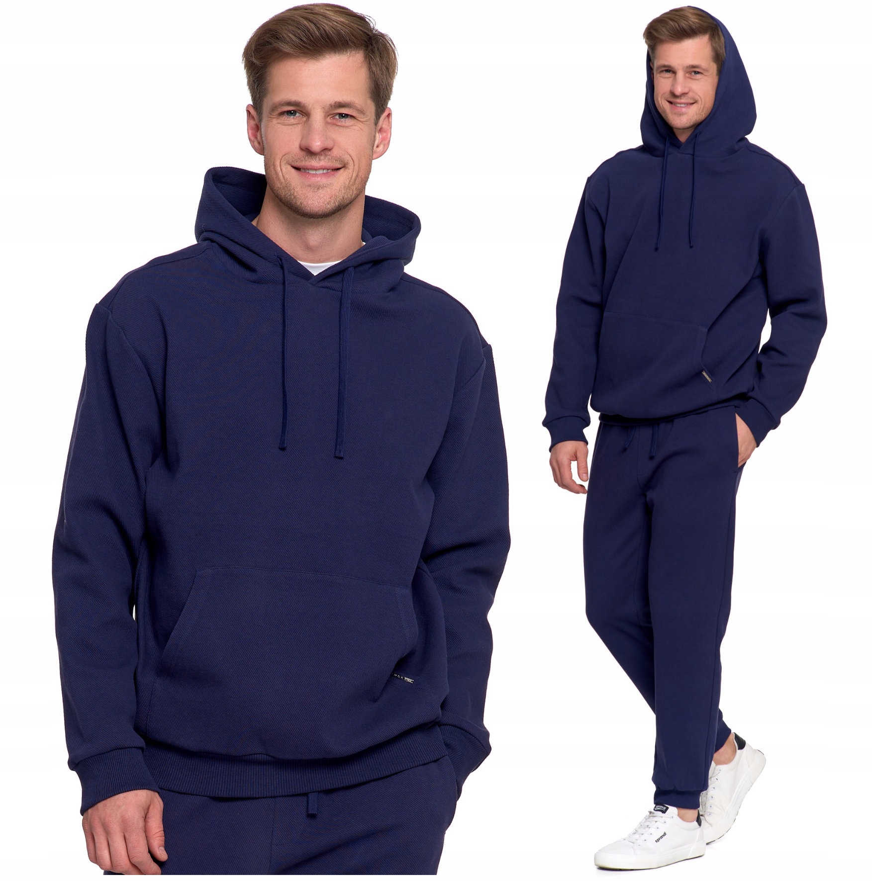 Pánská Klokanka S Kapucí Moraj , klasická, velká kapsa, tmavě Pánská Mikina , 3XL
