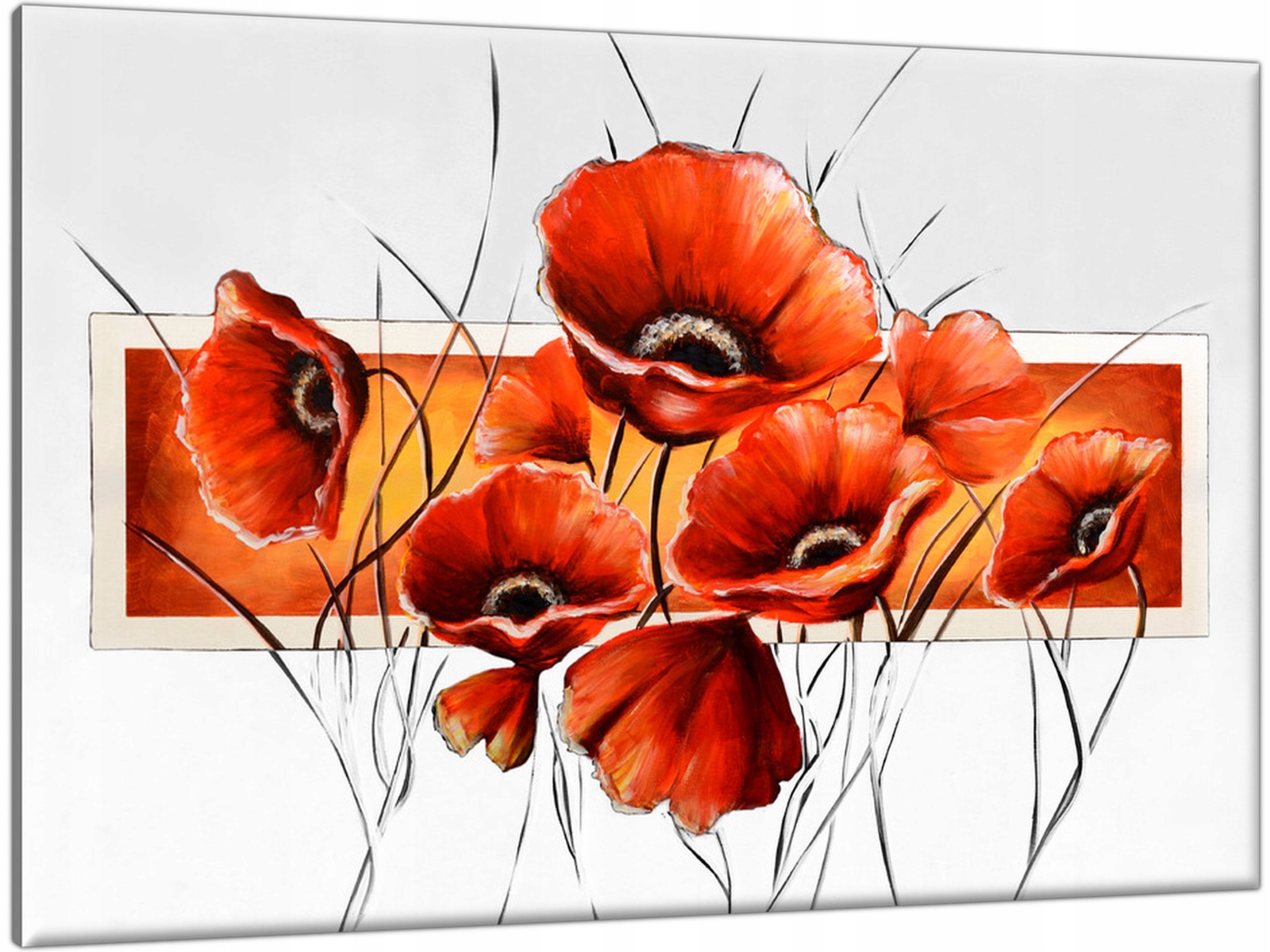 

Maki Kwiaty Czerwone 120x80 Nowoczesny Obraz