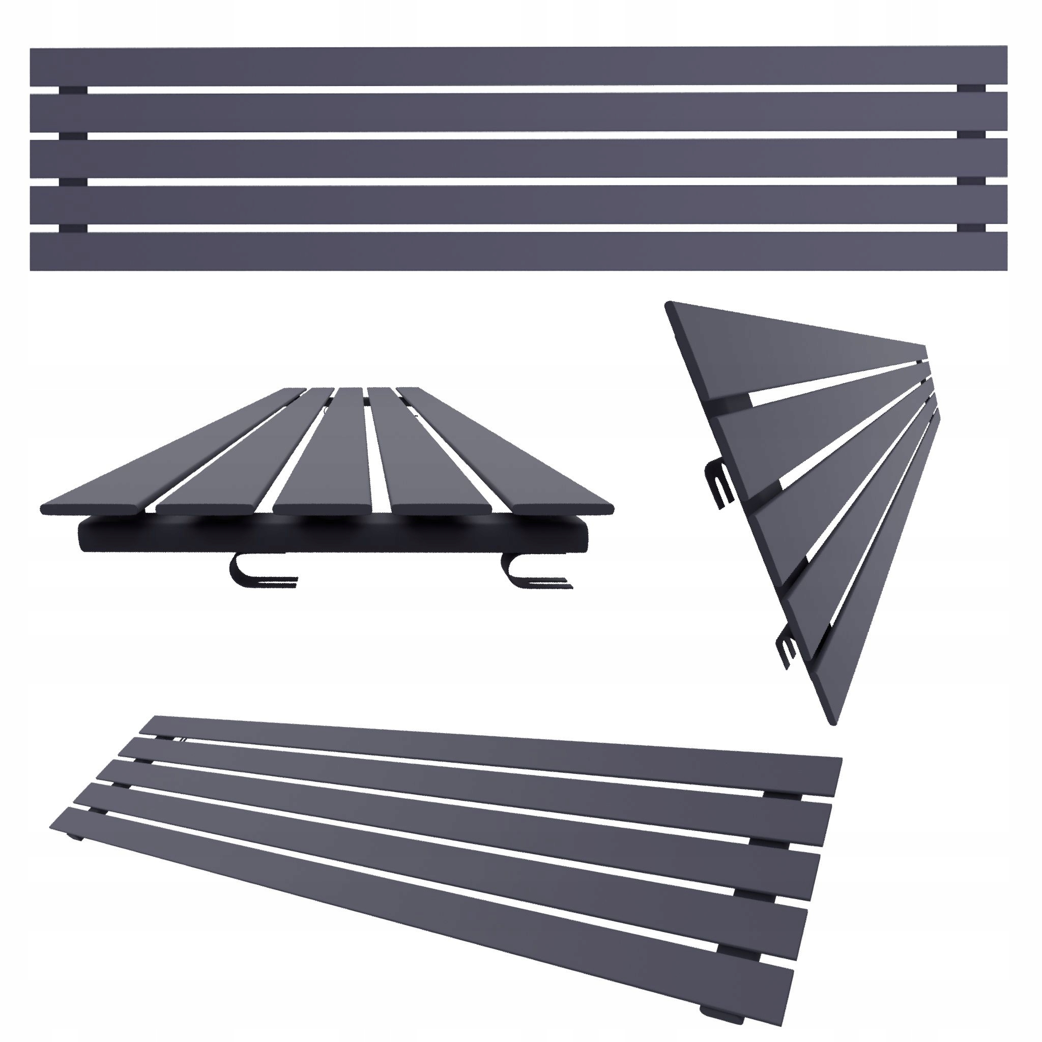 Pokojový radiátor úrovně Belloslim 38x100 grafit