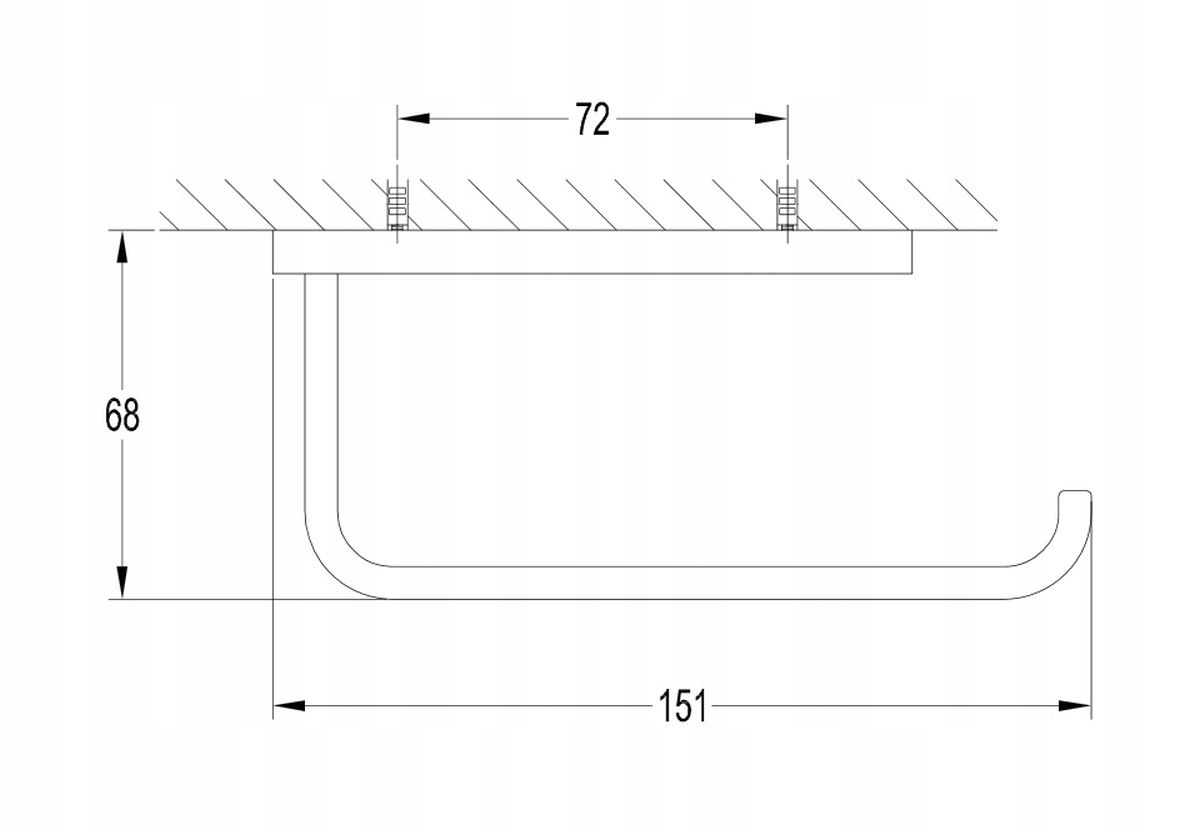 OMNIRES DARLING UCHWYT NA PAPIER TOALETOWY CZARNY Kolor czarny