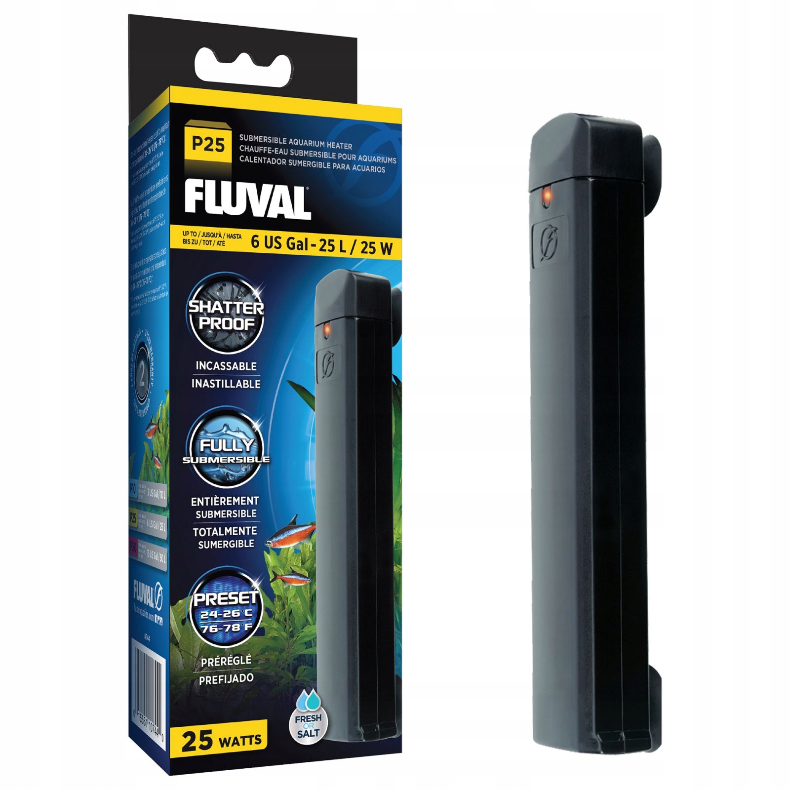 Levně Fluval Ohřívač P25 25W (129.1062)