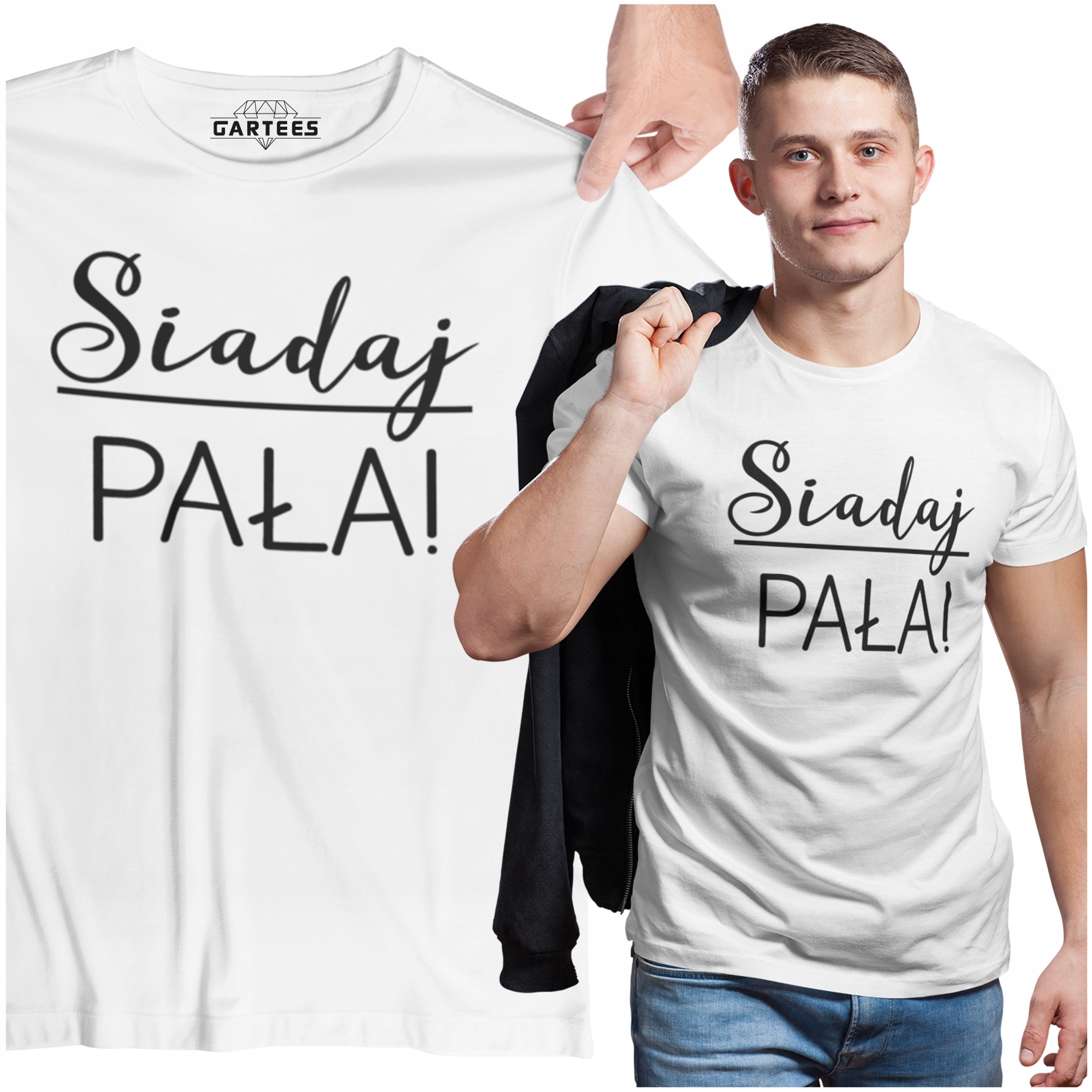 

Koszulka T-shirt Męska Dla Nauczyciela Siadaj Pała