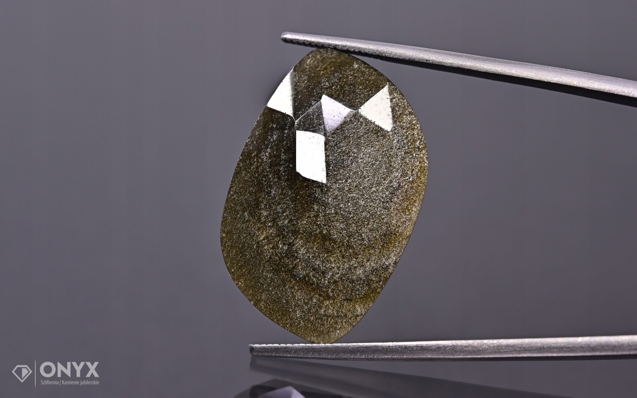 Obsidián zlatá fasetovaná nepravidelná rozeta 26x1