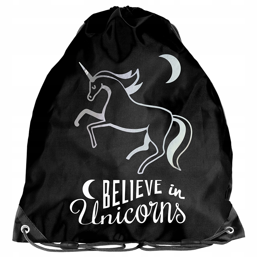 WOREK CZARNY NA OBUWIE PASO UNICORN KOŃ DZIEWCZYNKA WORKOPLECAK NA STRÓJ