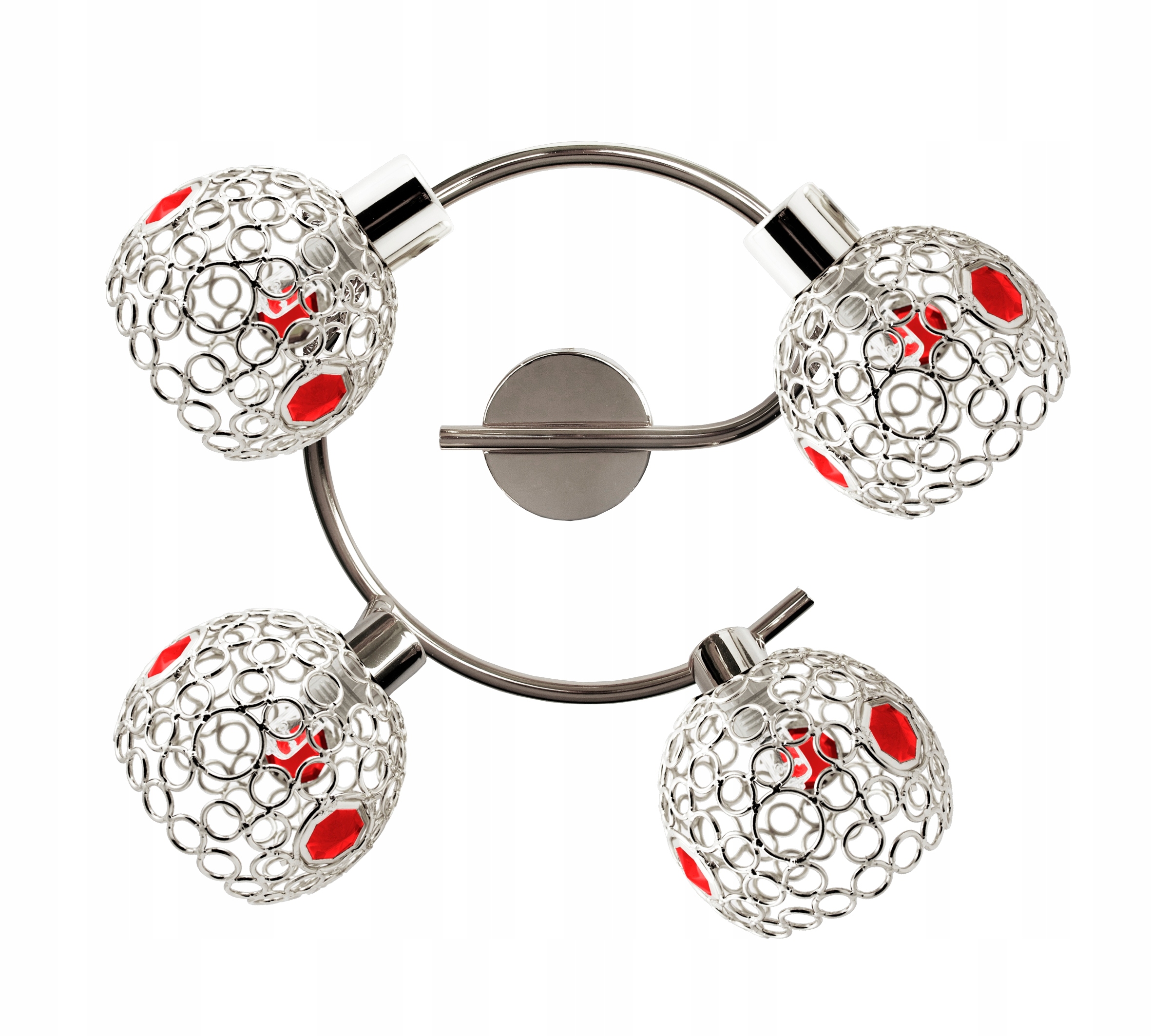 Stropní Svítidlo Spirála s krystaly 4X40W G9