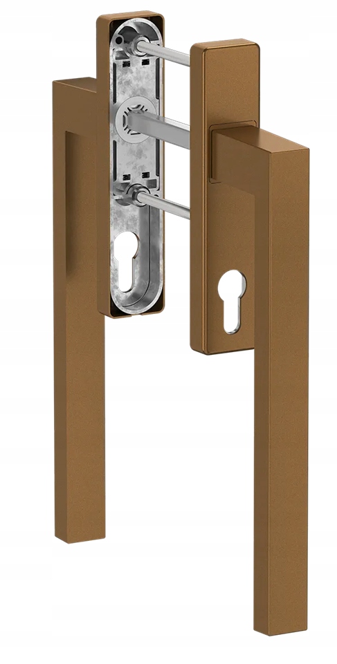 Medos obojstranná kľučka na dvere Hs so zlatou vložkou Gold