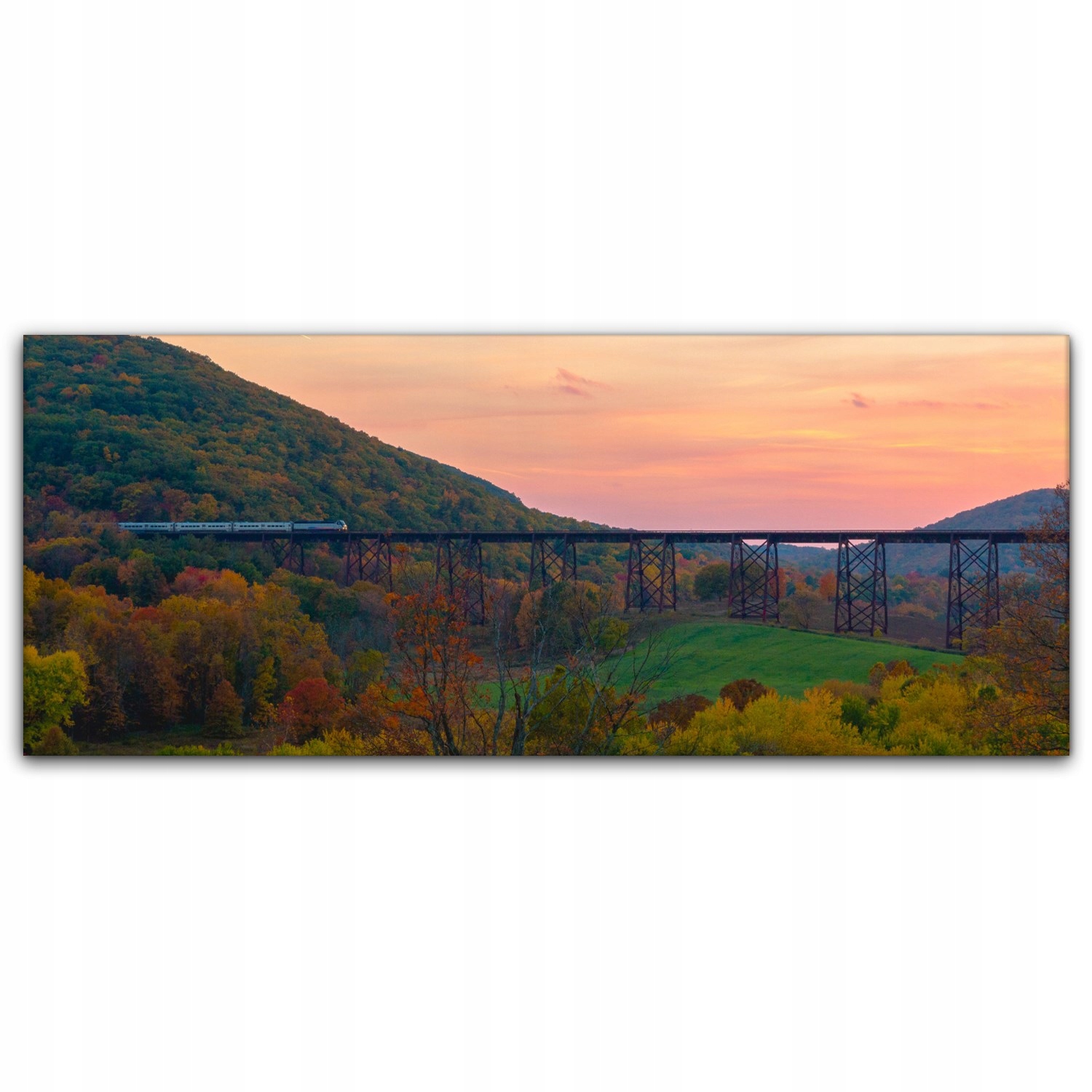 

Obraz płótno canvas 125x50 Pociąg Most Transport