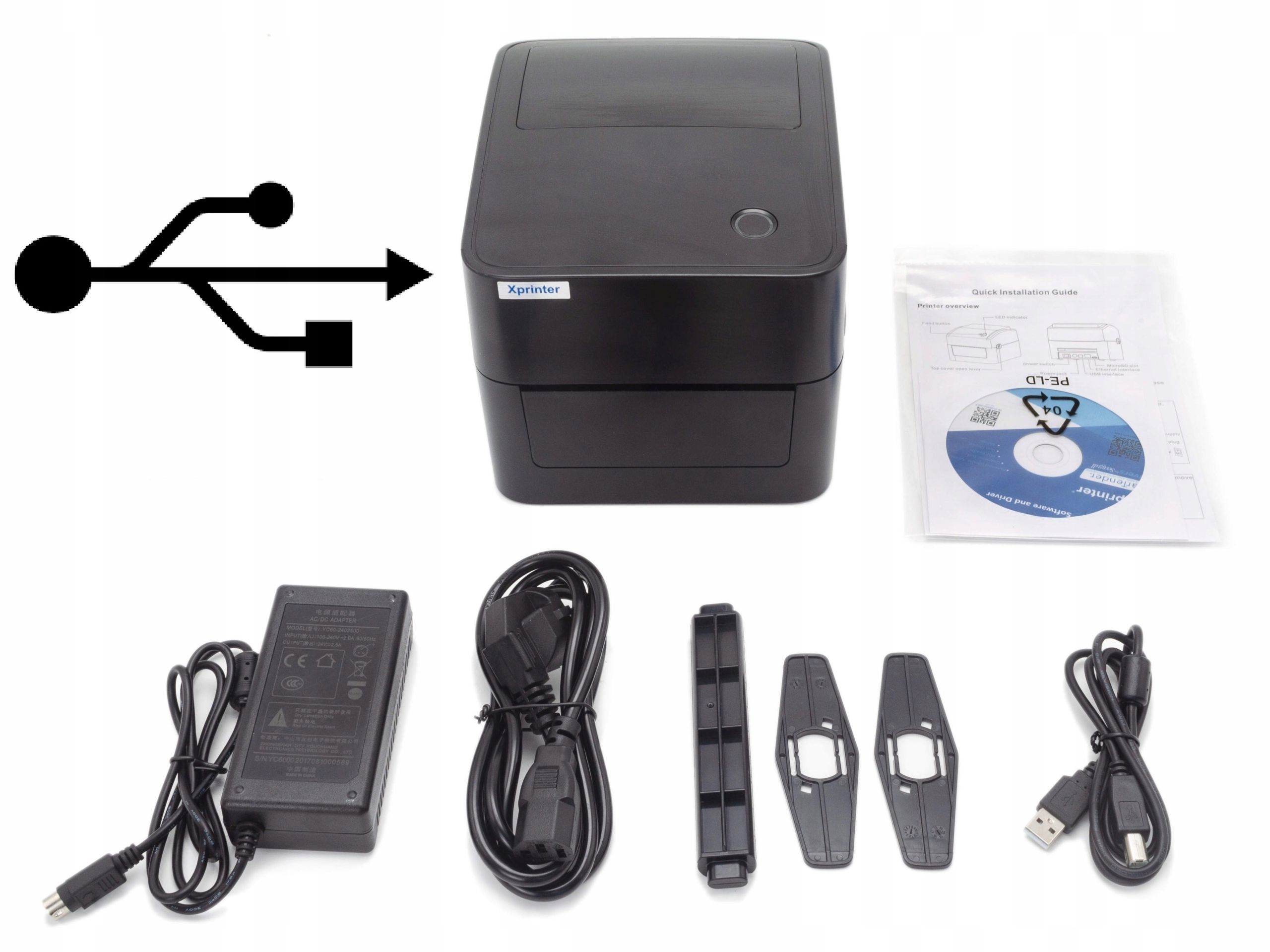 Drukarka etykiet kurierskich XPRINTER XP410 USB