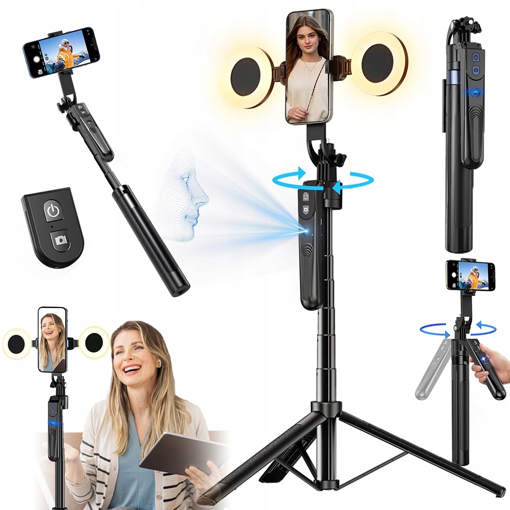 Selfie Tyč Stativ Pro Telefon Tripod S Dálkovým Ovládáním Tyč Stativ Bluetooth