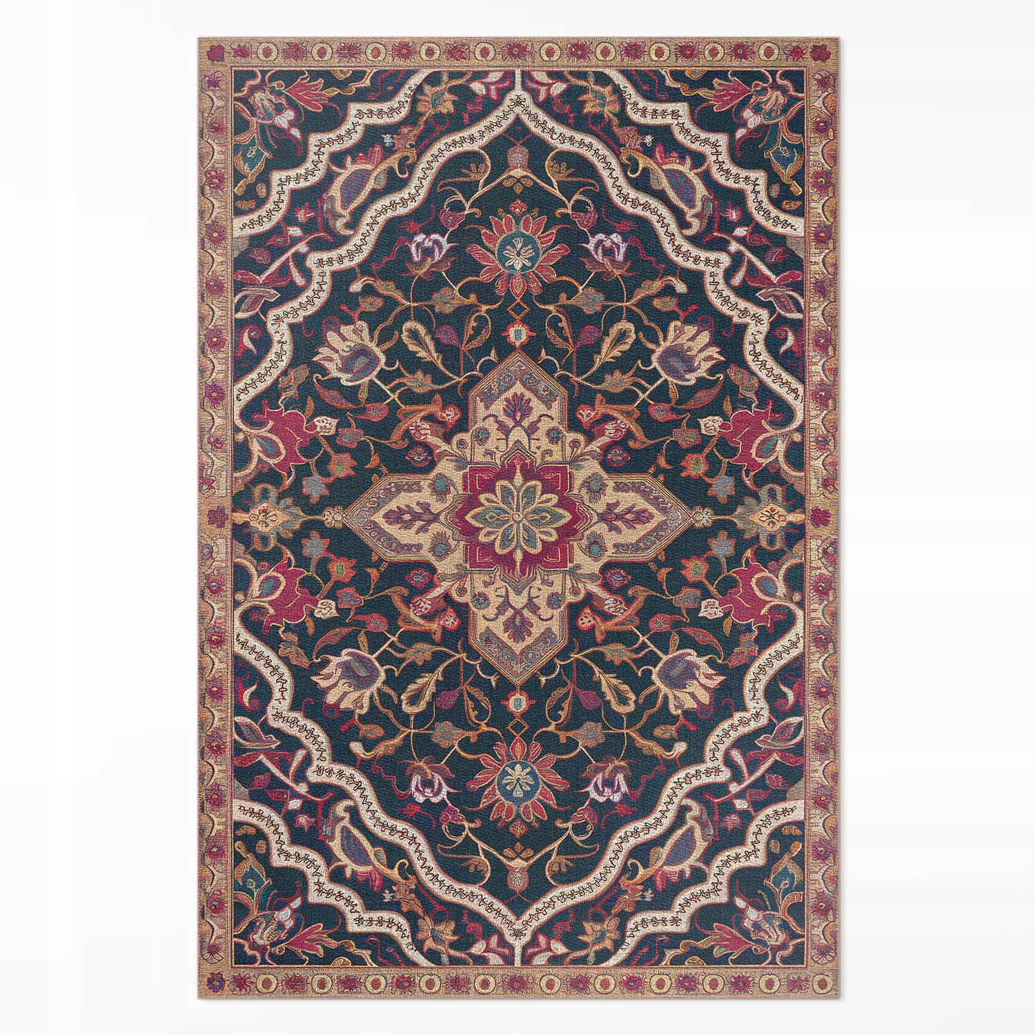 Behúň Vinylový Loft Rastlinný bohatý ornament v tureckom štýle 100 x 150 cm