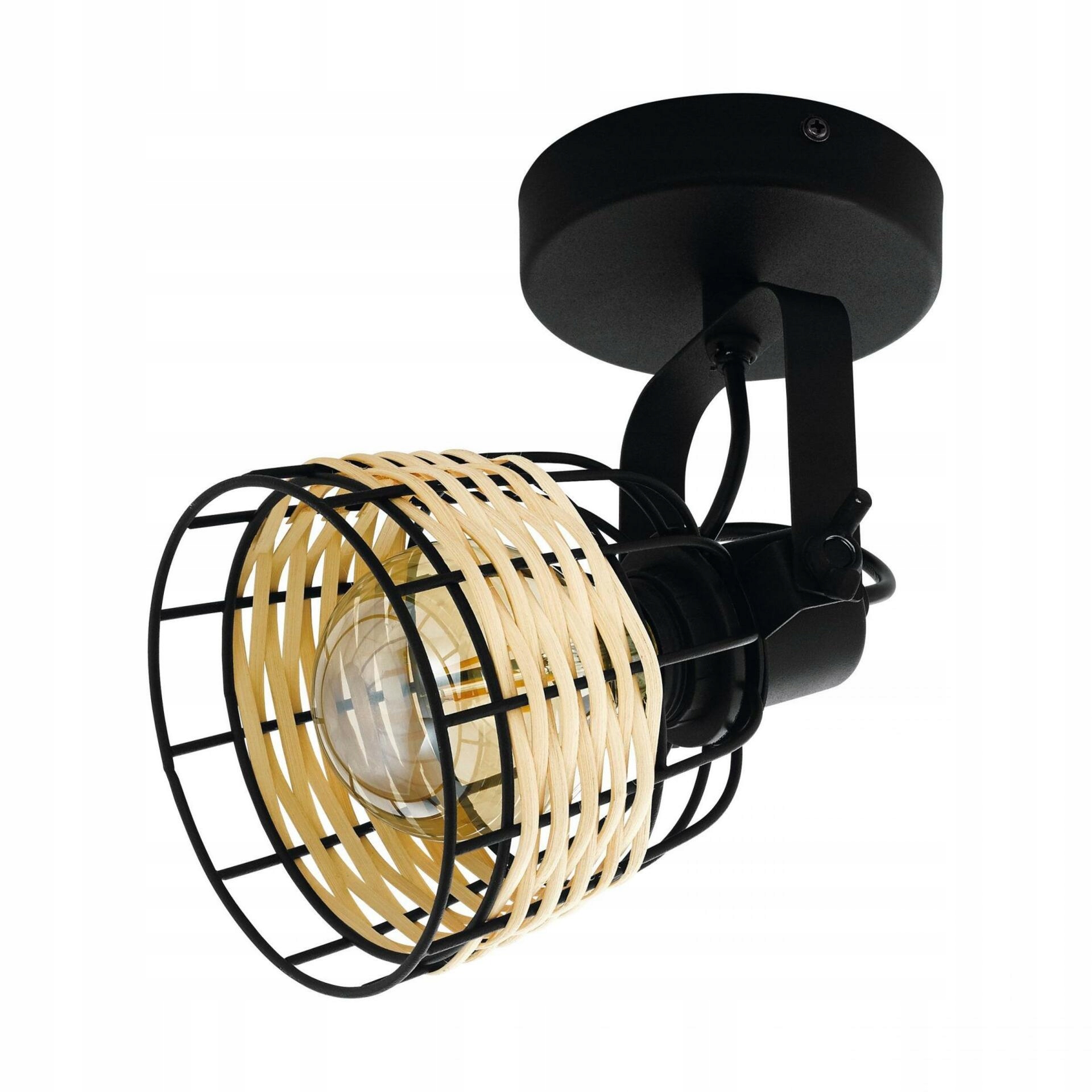 Bodové svítidlo Eglo Anwick 1 E27 černá/ratan 40W IP20