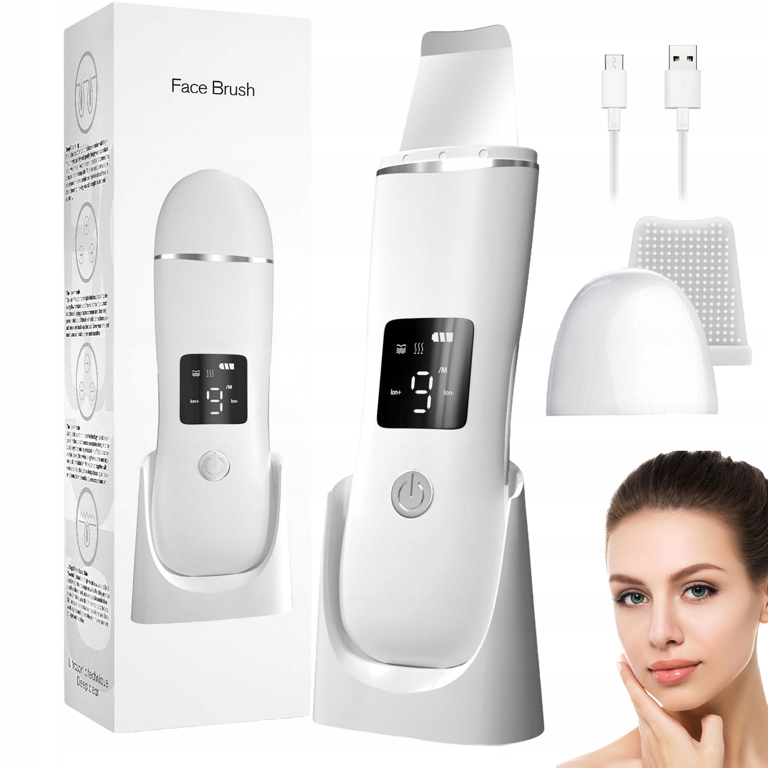 Usb Kavitační Peeling Nabíjení Led Displej 4 Režimy Čištění Obličeje