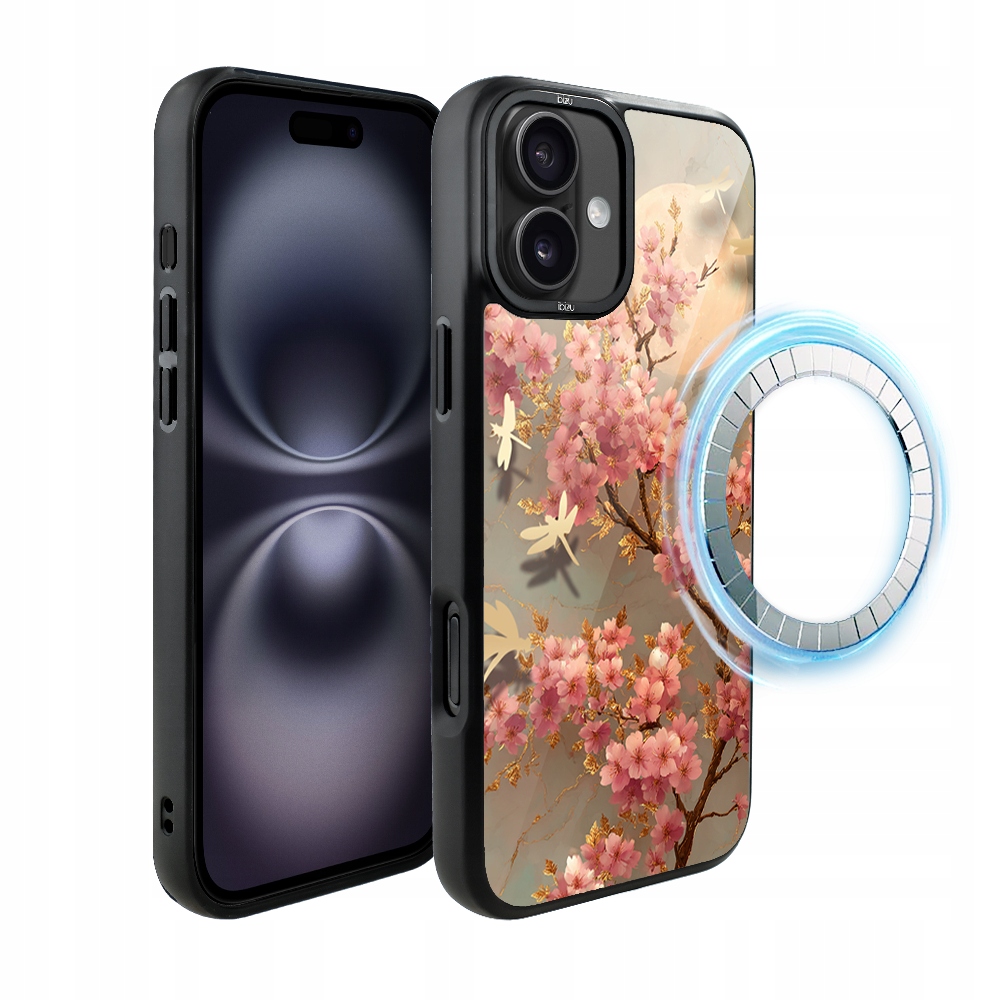 Pouzdro pro iPhone 16 Plus Ibizu DropGuard Matt s MagSafe, Tanec sakury