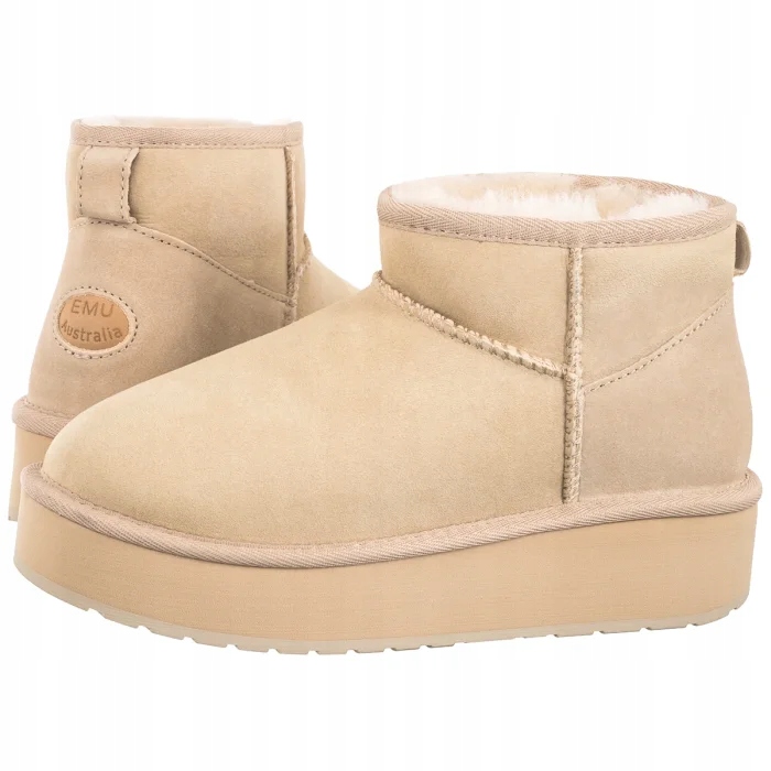 Boty Emu Australia Stinger Micro Flatform 2.0 Macadamia W13296 Béžové
