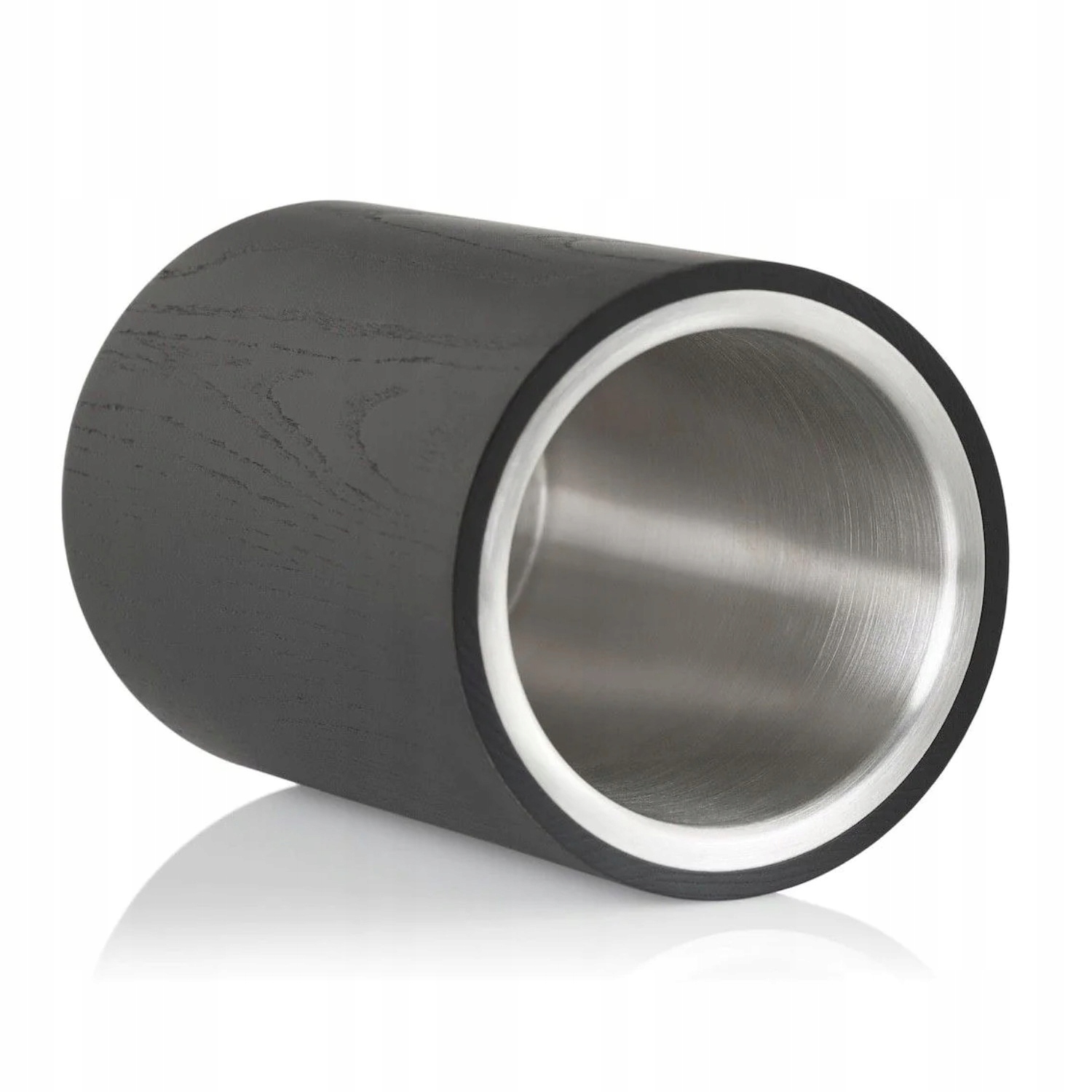 Chladič AdHoc na víno Vine inox jasanový kbelík černý 19 x 10 cm