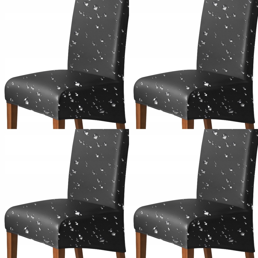 100% voděodolný potah na židli XL Pu kůže eko kůže 4 ks