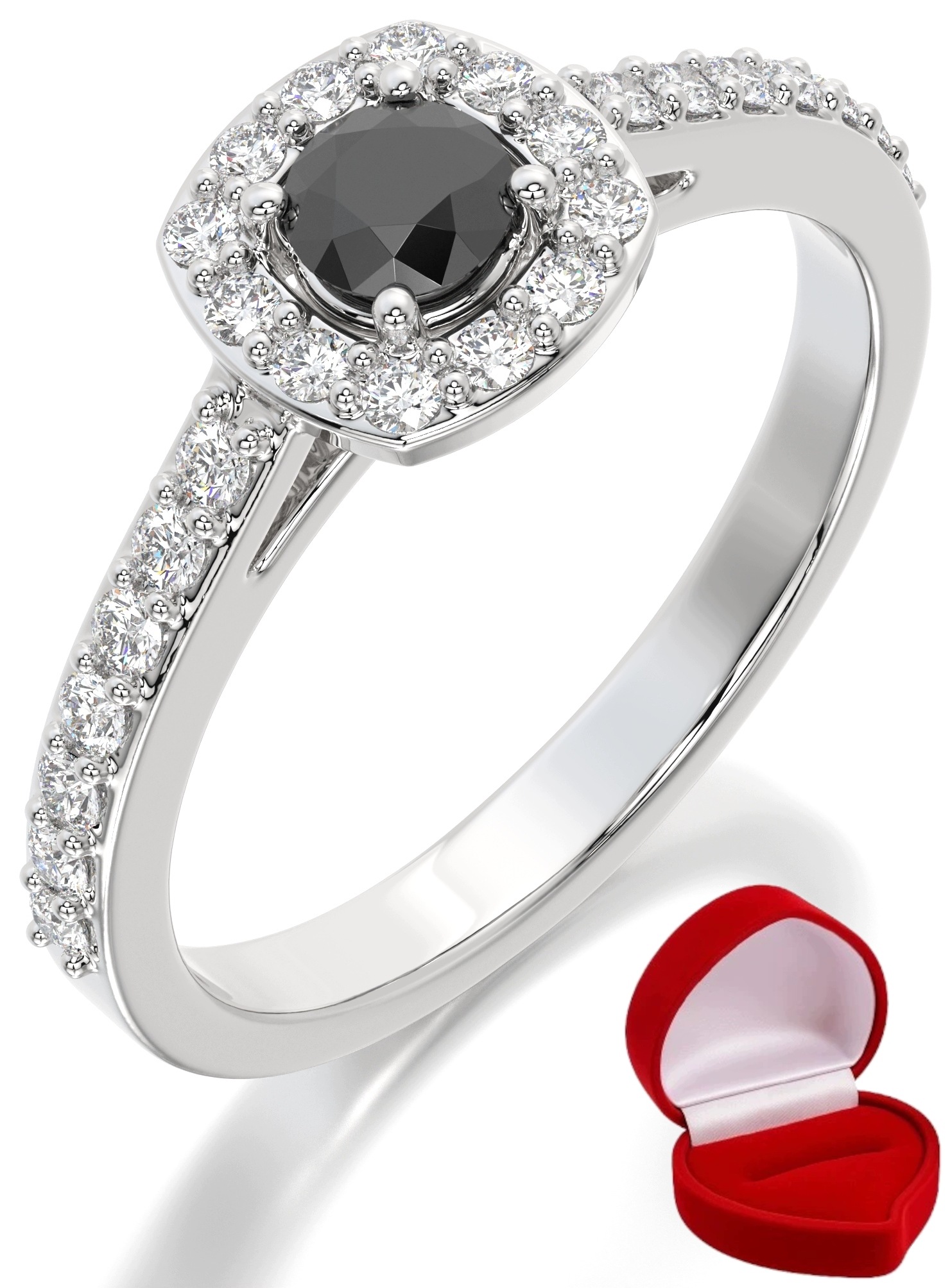 Zlatý Prstýnek 585 14k Brylant Č. 0,19 ct Bílé Zlato R9